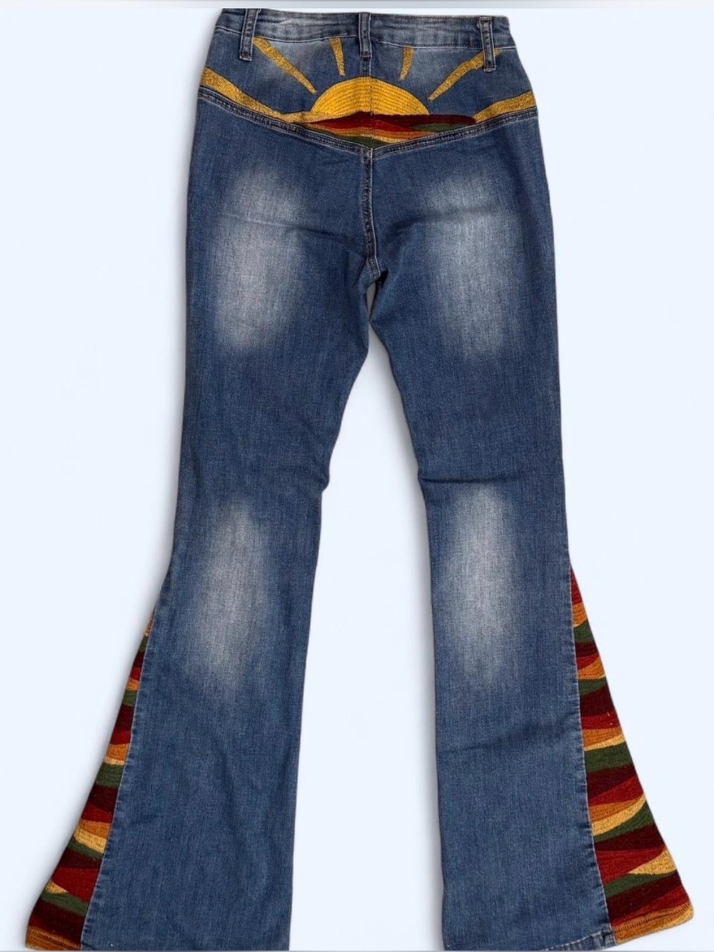 Embroidered Flared Jeans